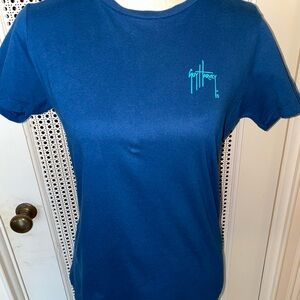 Guy Harvey Women Blue Short Sleeve Tee